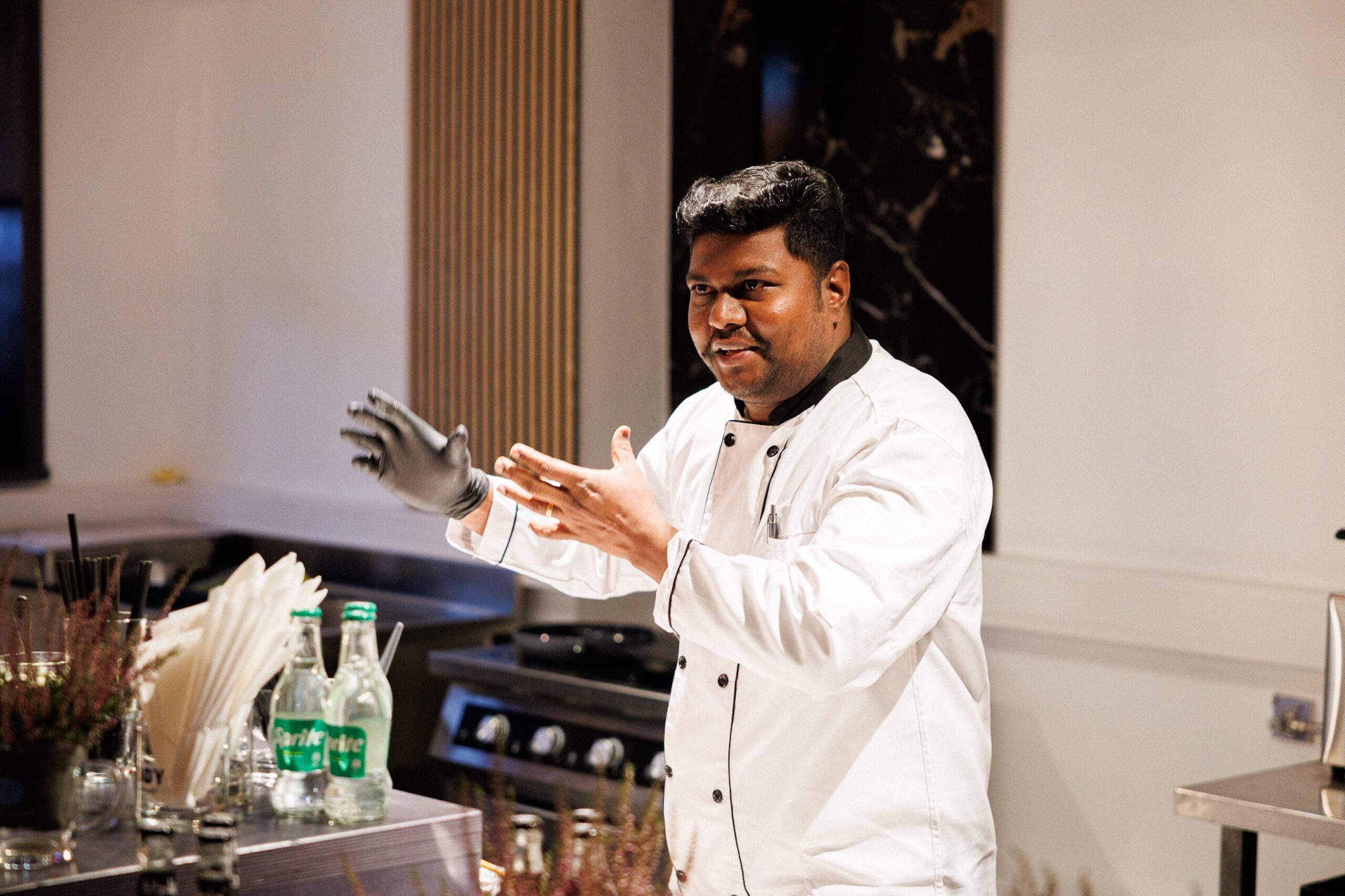 Chettinad Chef speaking about his restaurant